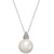 Cultured Freshwater Pearl (10mm) & Diamond Accent 18" Pendant Necklace in 14k White Gold