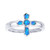 Lab-Created Opal Inlay Cross Ring in Sterling Silver