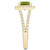 Peridot (2 ct. t.w.) and Diamond (1/2 ct. t.w.) Halo Ring in 14K Yellow Gold