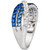 Denim Ombré (3/4 ct. t.w.) & White Sapphire (5/8 ct. t.w.) Crossover Ring in 14k White Gold