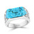 EFFY® Men's Turquoise Ring in Sterling Silver