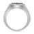 Men's Black & White Diamond Ring (3/4 ct. t.w.) in Sterling Silver