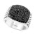 EFFY® Men's Black Spinel Cluster Ring in Sterling Silver