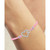 Diamond Accent Double Heart Pink Cord Bracelet in Sterling Silver & 14k Rose Gold-Plate