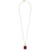Lab Created Ruby (6-5/8 ct. t.w.) & Diamond (1/4 ct. t.w.) Rectangular Pendant Necklace in 14k Gold-Plated Sterling Silver, 22"