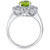 Peridot (1-3/4 ct. t.w.) & White Topaz (1-1/4 ct. t.w.) Double Halo Ring in Sterling Silver