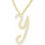 Diamond Initial Pendant Necklace (1/10 ct. t.w.) in 14k Gold Over Sterling Silver, 16" + 2" Extender