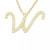 Diamond Initial Pendant Necklace (1/10 ct. t.w.) in 14k Gold Over Sterling Silver, 16" + 2" Extender