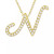 Diamond Initial Pendant Necklace (1/10 ct. t.w.) in 14k Gold Over Sterling Silver, 16" + 2" Extender