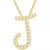 Diamond Initial Pendant Necklace (1/10 ct. t.w.) in 14k Gold Over Sterling Silver, 16" + 2" Extender