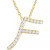 Diamond Initial Pendant Necklace (1/10 ct. t.w.) in 14k Gold Over Sterling Silver, 16" + 2" Extender