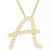Diamond Initial Pendant Necklace (1/10 ct. t.w.) in 14k Gold Over Sterling Silver, 16" + 2" Extender