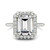 Moissanite Emerald Halo Ring (4 ct. tw. Diamond Equivalent) in 14k White Gold