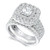 Diamond Princess Halo Bridal Set (1-1/2 ct. t.w.) in 14k White Gold