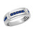 Men's Sapphire (5/8 ct. t.w.) & Diamond (1/20 ct. t.w.) Ring in 10k White Gold