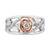 Diamond Rose Bell Ring (1/5 ct. t.w.) in Sterling Silver & 10k Rose Gold