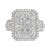 Diamond Rectangular Cluster Engagement Ring (2 ct. t.w.) in 10k White Gold