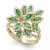 Brasilica by EFFY® Emerald (1-1/16 ct. t.w.) and Diamond (5/8 ct. t.w.) Flower Ring in 14k Gold or 14k White Gold