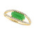 EFFY® Dyed Green Jade & Diamond (1/4 ct. t.w.) Openwork Ring in 14k Gold