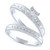 Diamond Bridal Set (1/10 ct. t.w.) in Sterling Silver