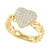 EFFY® Diamond Heart Cluster Chain Link Ring (5/8 ct. t.w.) in 14k Gold