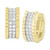Men's Diamond Ridged Small Hoop Earrings (1/3 ct. t.w.) in 10k Gold, 15mm