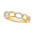 Diamond Link Statement Ring (1/4 ct. t.w.) in 14k Gold-Plated Sterling Silver