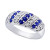 Sapphire (3/8 ct. t.w.) & Diamond (1/20 ct. t.w.) Statement Ring in Sterling Silver (Also in Ruby & Emerald)