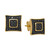 Men's Black Diamond Cluster Stud Earrings (1/2 ct. t.w.) in 18k Gold-Plated Sterling Silver