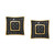 Men's Black Diamond Cluster Stud Earrings (1/2 ct. t.w.) in 18k Gold-Plated Sterling Silver