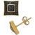 Men's Black Diamond Cluster Stud Earrings (1/2 ct. t.w.) in 18k Gold-Plated Sterling Silver