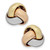 Tri-Tone Love Knot Stud Earrings in 14k Gold