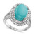 EFFY® Turquoise & Diamond (7/8 ct. t.w.) Halo Ring in 14k White Gold