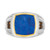 Men's Lapis Lazuli & Chocolate Diamond (1/10 ct. t.w.) Ring in Sterling Silver & 14k Gold