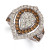 Chocolate & Nude™ Diamond Cluster Halo Ring (1-9/10 ct. t.w.) in 14k Rose, Yellow or White Gold