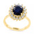 EFFY® Sapphire (1-7/8 ct. t.w.) & Diamond (3/8 ct. t.w.) Halo Ring in 14k Gold (Also available in Emerald)
