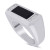 Men's Onyx & Diamond (1/10 ct. t.w.) Polished Rectangular Ring