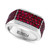 EFFY® Men's Ruby (2-1/2 ct. t.w.) & Diamond (1/10 ct. t.w.) Ring in Sterling Silver
