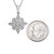 Diamond Cluster 18" Pendant Necklace (1/10 ct. t.w.)  in Sterling Silver, Created for Macy's