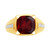 Men's Garnet (5-1/8 ct. t.w.) & Diamond (1/10 ct. t.w.) Ring in 18k Gold Over Sterling Silver