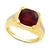 Men's Garnet (5-1/8 ct. t.w.) & Diamond (1/10 ct. t.w.) Ring in 18k Gold Over Sterling Silver