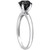 Black Diamond Solitaire Engagement Ring (1-1/2 ct. t.w.) in 14k White Gold