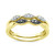 2-Pc Set Black Diamond (1/20 ct. t.w.) & White Diamond (1/10 ct. t.w.) Stack Rings in 14k Gold-Plated Sterling Silver
