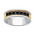 Men's Black Sapphire Band (3/4 ct. t.w.) in Sterling Silver & 18k Gold-Plate