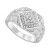 Men's Diamond Cluster Brick Pattern Ring (1/2 ct. t.w.) in 10k Gold