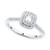 Diamond Emerald-Cut Halo Engagement Ring (1/3 ct. t.w.) in 14k White Gold