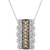 Nude Diamond (5/8 ct. t.w.) & Chocolate Diamond (3/4 ct. t.w.) Pendant Necklace in 14k White Gold, 18" + 2" extender