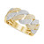Diamond Pavé Chain Link Statement Ring (3/4 ct. t.w.) in 10k Two-Tone Gold