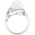 Cultured Freshwater Pearl (10mm) & Diamond Accent Ring in 10k White Gold