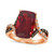 Pomegranate Garnet (6-3/4 ct. t.w.) & Diamond (1/4 ct. t.w.) Statement Ring in 14k Rose Gold